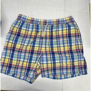 Polo Ralph Lauren Swim Shorts Blue Plaid Lined Mens Sz 1X‎ BIG 1XB Pockets A25